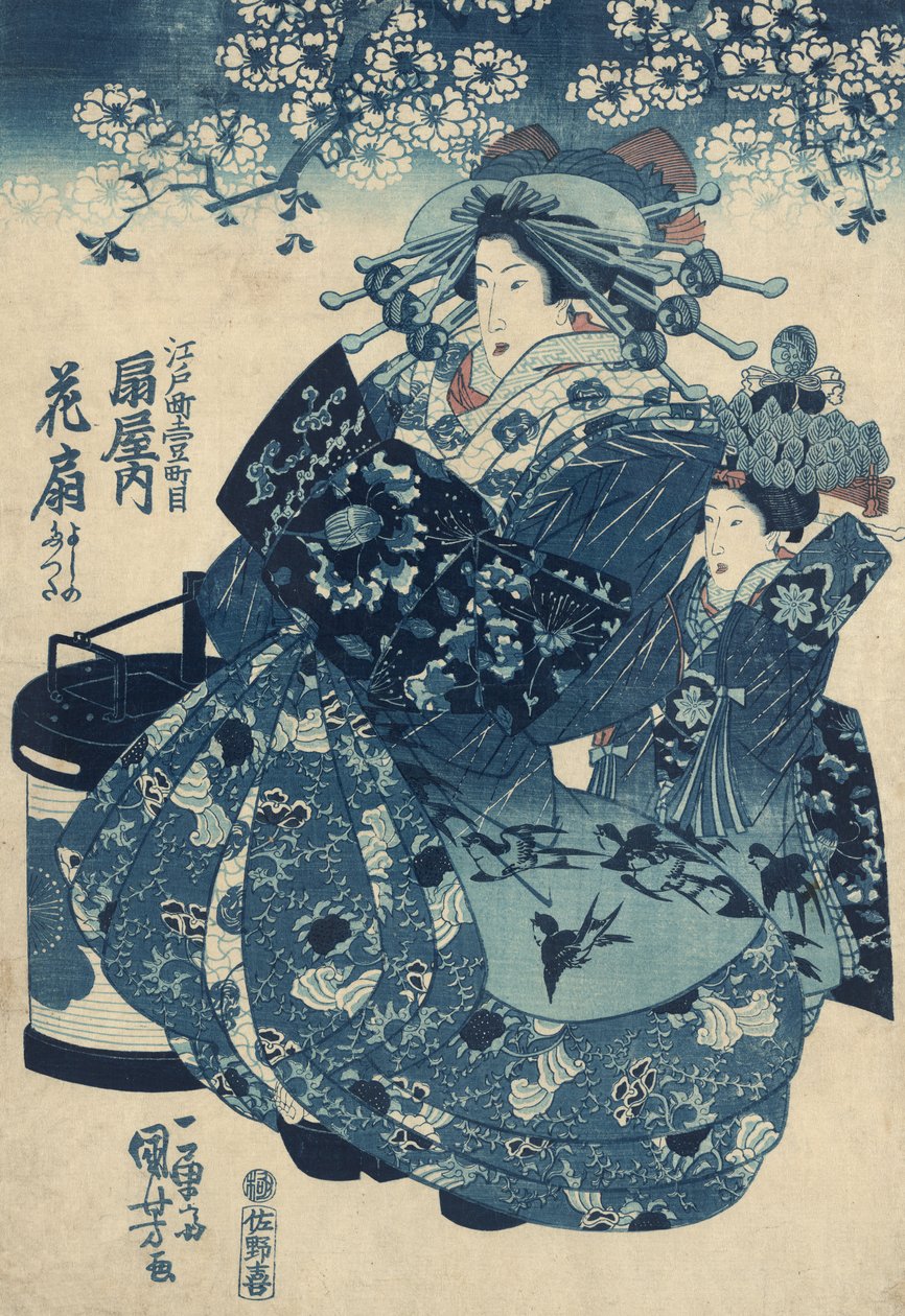 Okulun eli hala Oggy ve Kuniyoshi tarafından by Utagawa Kuniyoshi