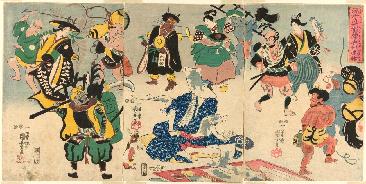 Popüler Otsu Resminin Olağanüstü Olgusu (Tokini otsue kidai no maremono) by Utagawa Kuniyoshi