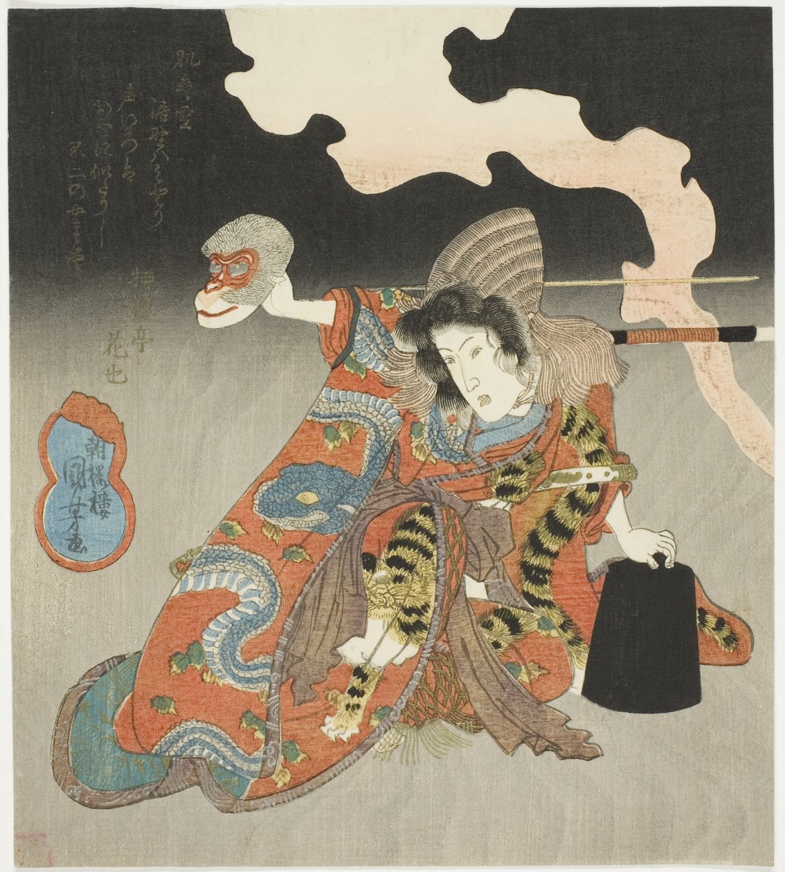 Kadın rolündeki aktör Iwai Hanshiro VI by Utagawa Kuniyoshi