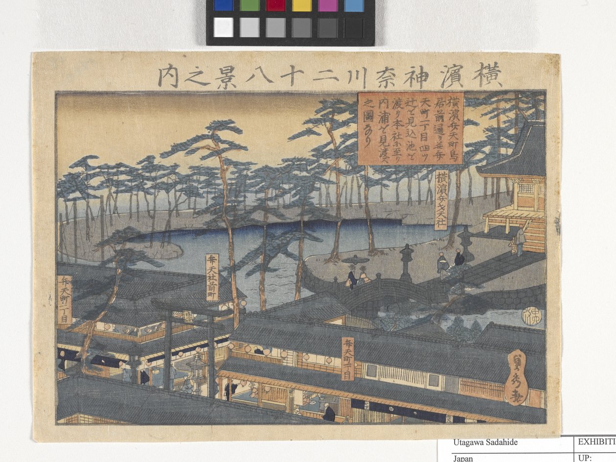 Kanagawa'daki Yokohama'nın 28 Manzarası (tahta baskı) by Utagawa Sadahide