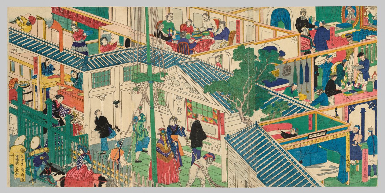 yabancı tüccar evi by Utagawa Sadahide