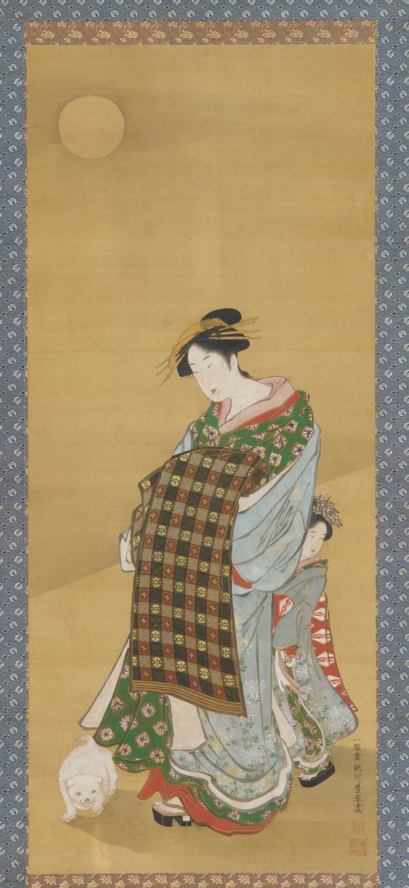 Bir Courtesan ve refakatçisi by Utagawa Toyoharu
