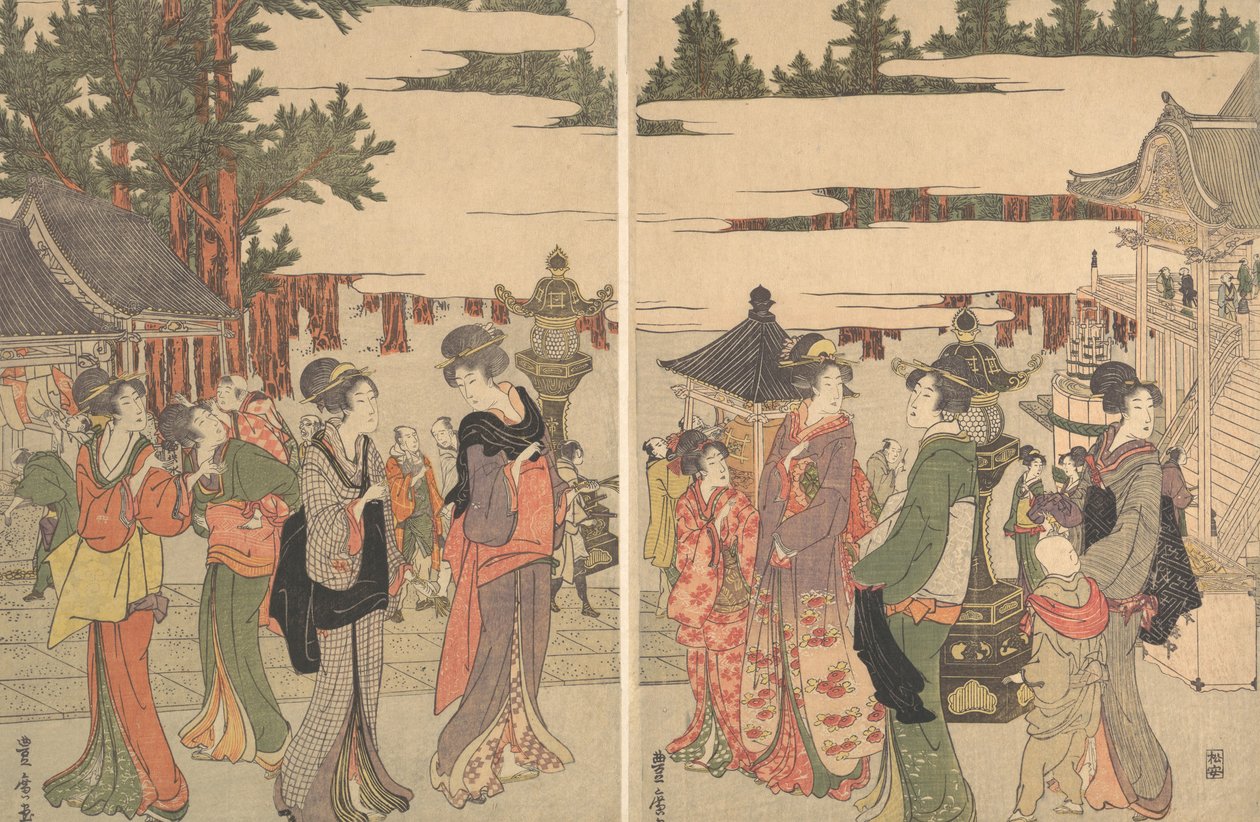 Horinouchi Myohoji Bir ressamın resmi, değil mi? 1804. by Utagawa Toyohiro
