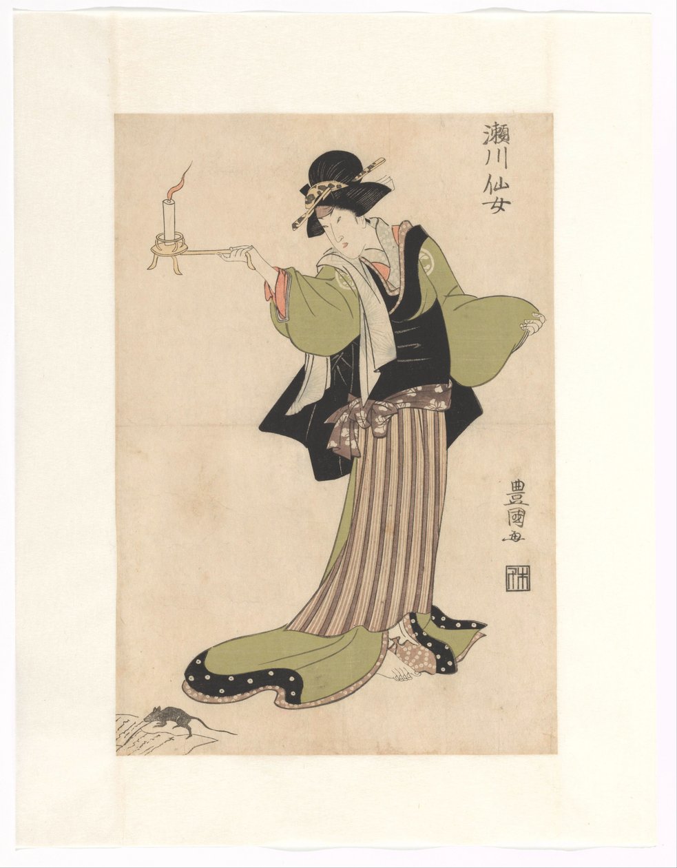 Segawa Senjo üyesi Tejie f Nurse Masaoka by Utagawa Toyokuni (I)