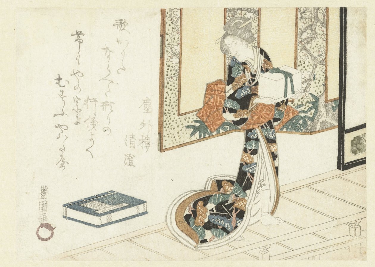 Ahşap Kutu Taşıyan Kadın by Utagawa Toyokuni (I)