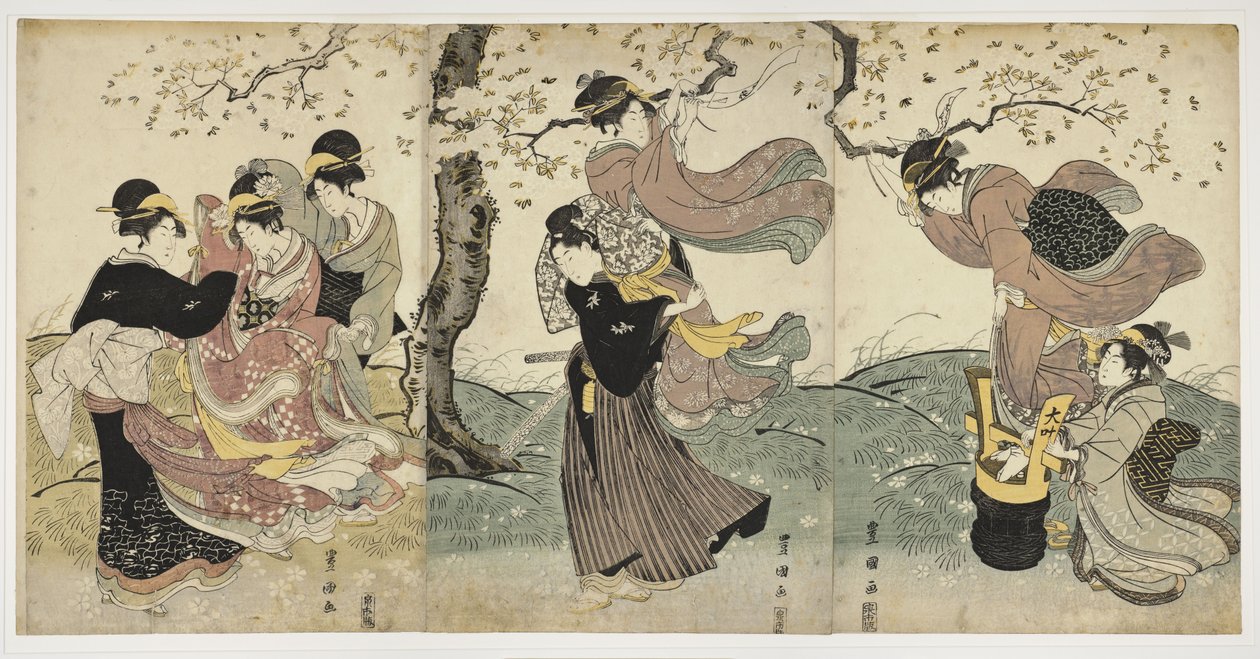 Rüzgardaki Çiçekler, c. 1797-1800 by Utagawa Toyokuni