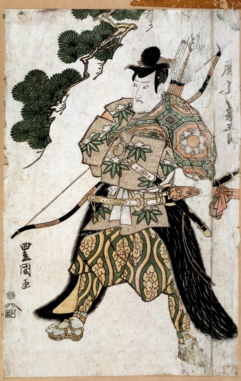 Japon baskısı: Bir Samurayın Portresi. Toyokuni Utagawa tarafından boyama by Utagawa Toyokuni