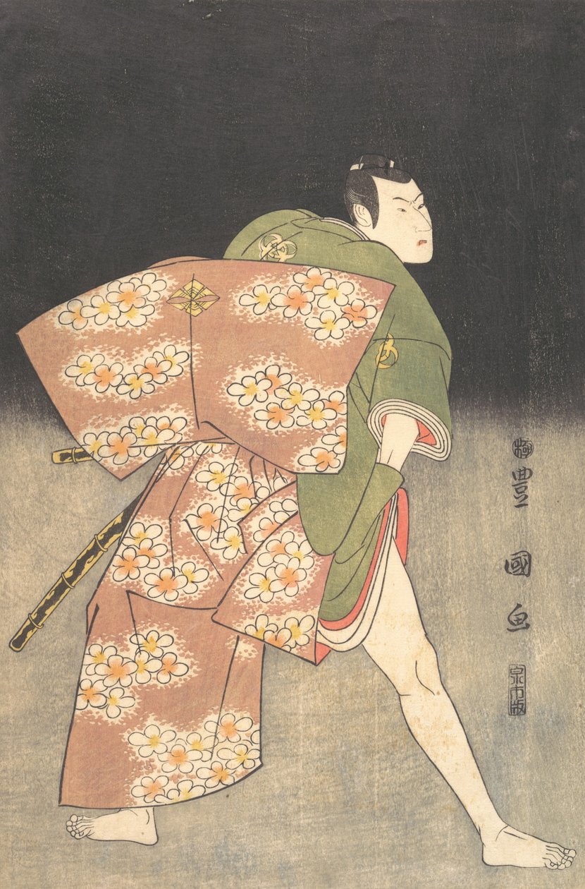 Band Minosuke İyi bir üye, Tee Road, f Ayoun g Samurai, 1796. by Utagawa Toyokuni I
