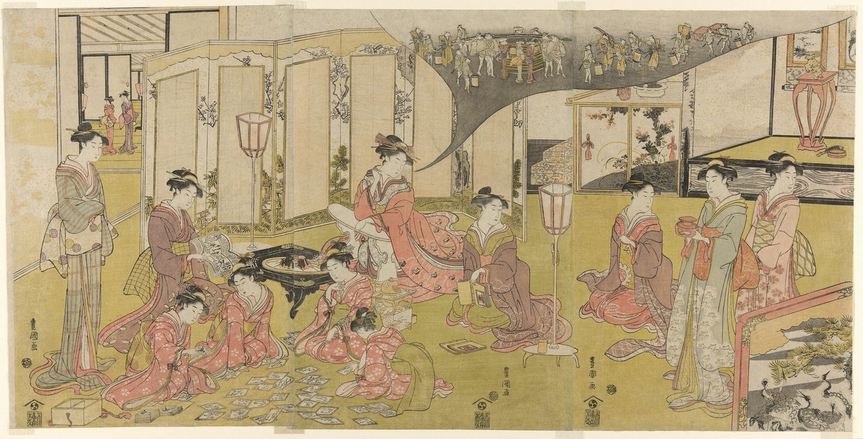 kart oyunu by Utagawa Toyokuni I