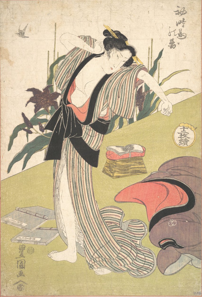 Guguk Kuşunun İlk Ziyareti. by Utagawa Toyokuni I