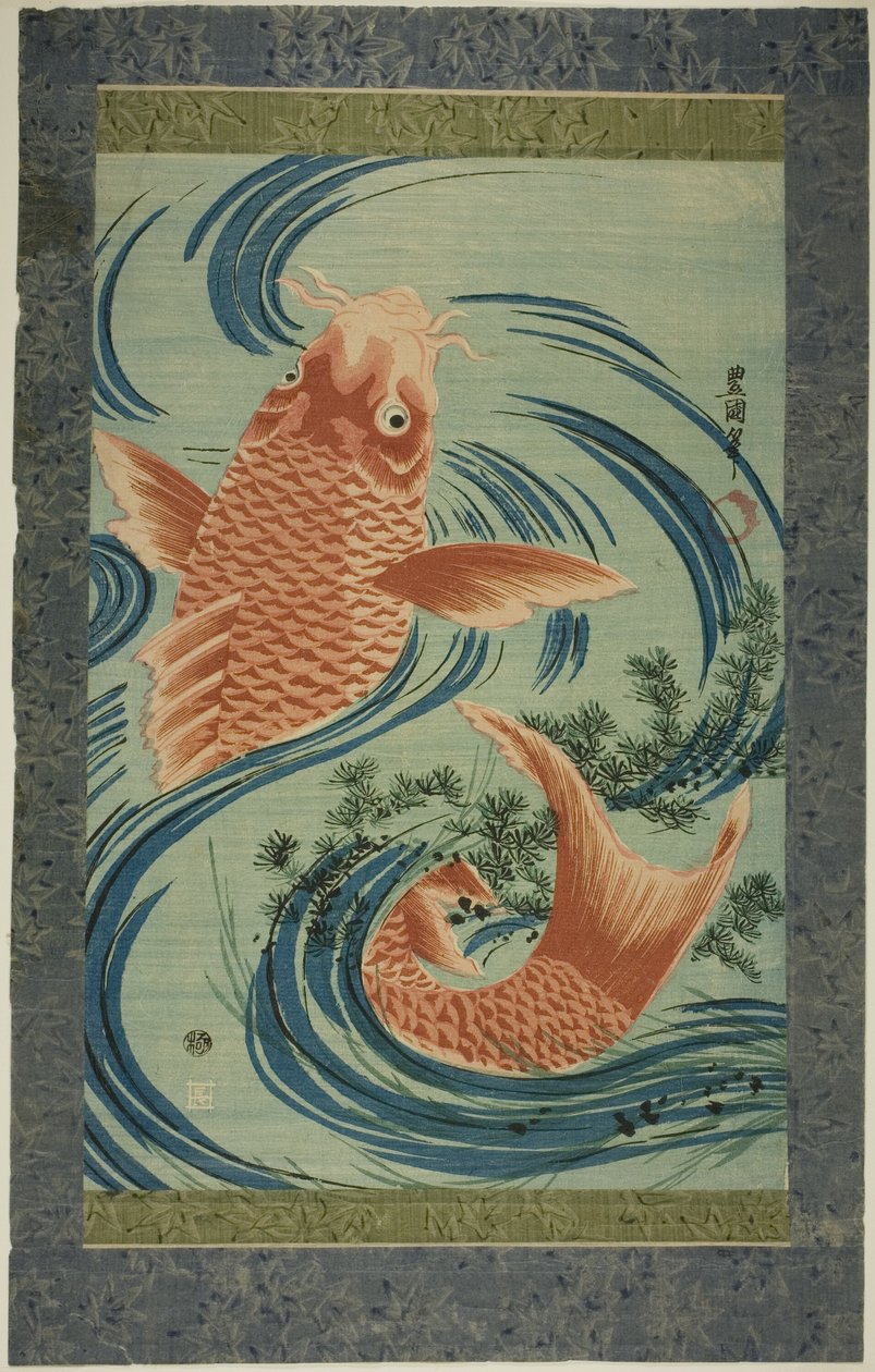 kırmızı sazan by Utagawa Toyokuni I