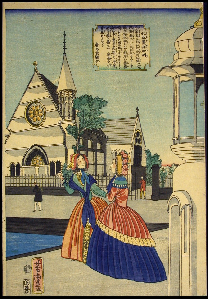 Kuzey Amerika (Kit Amerika Nedir) by Utagawa Yoshitora