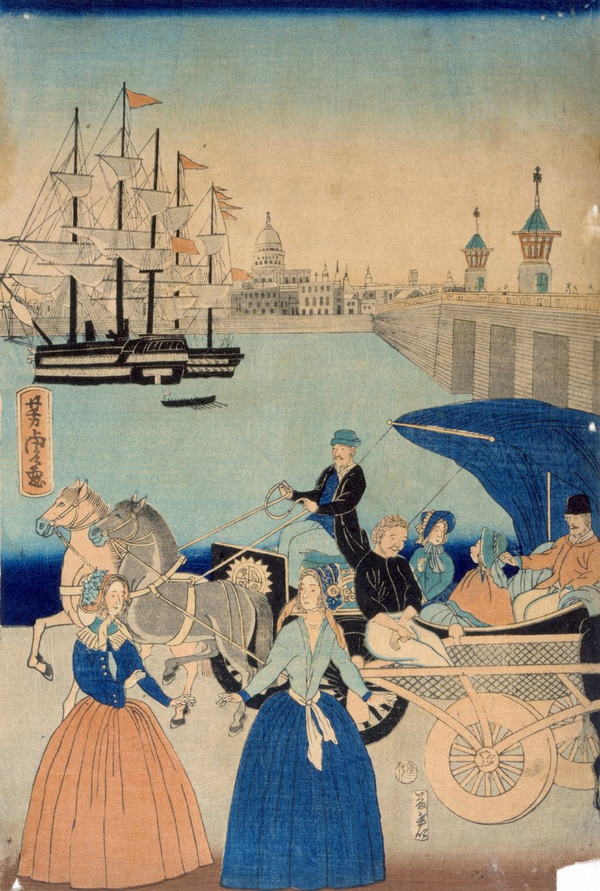 Londra, İngiltere resmi by Utagawa Yoshitora