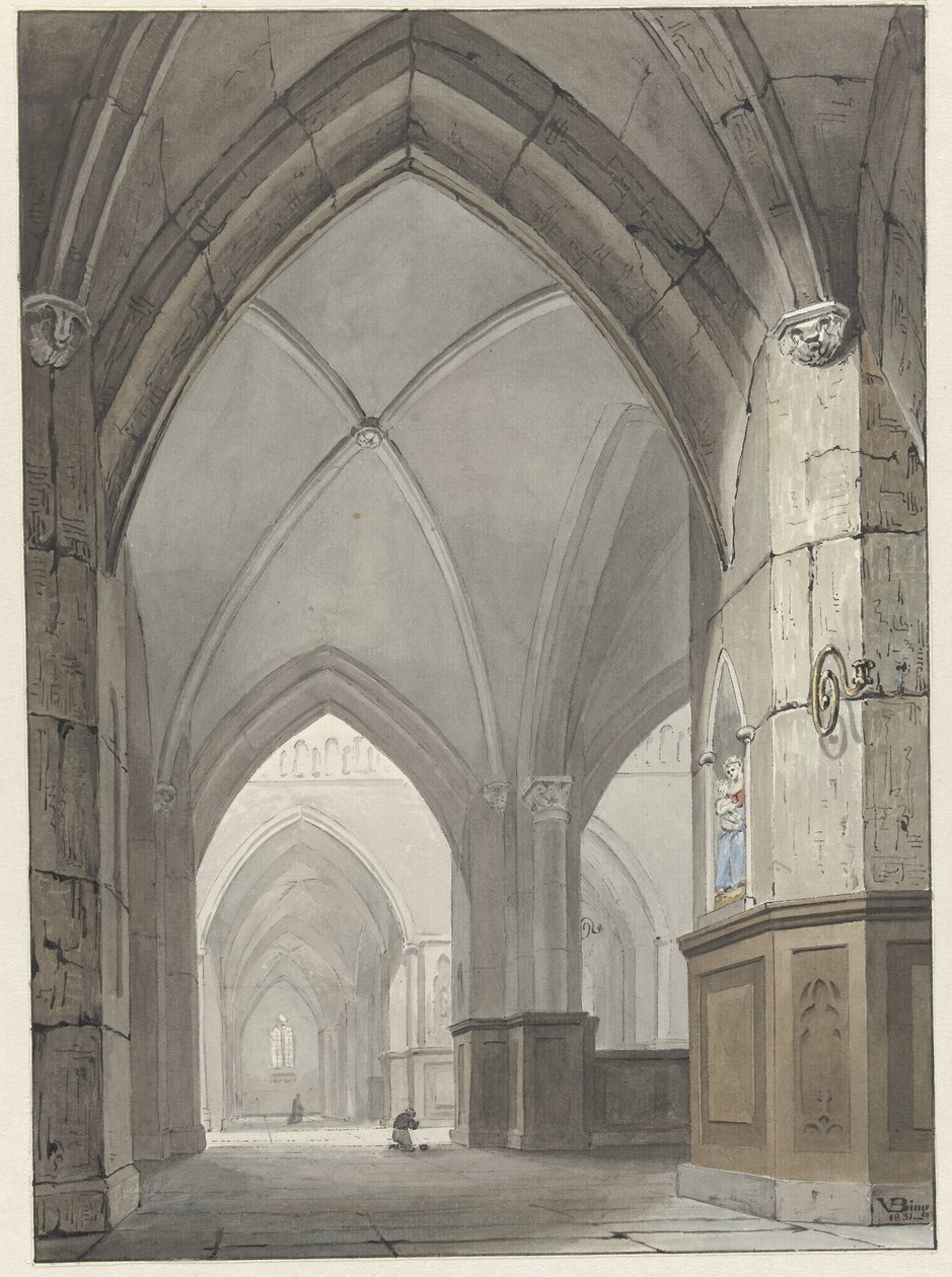Kerkinterieur by Valentijn Bing