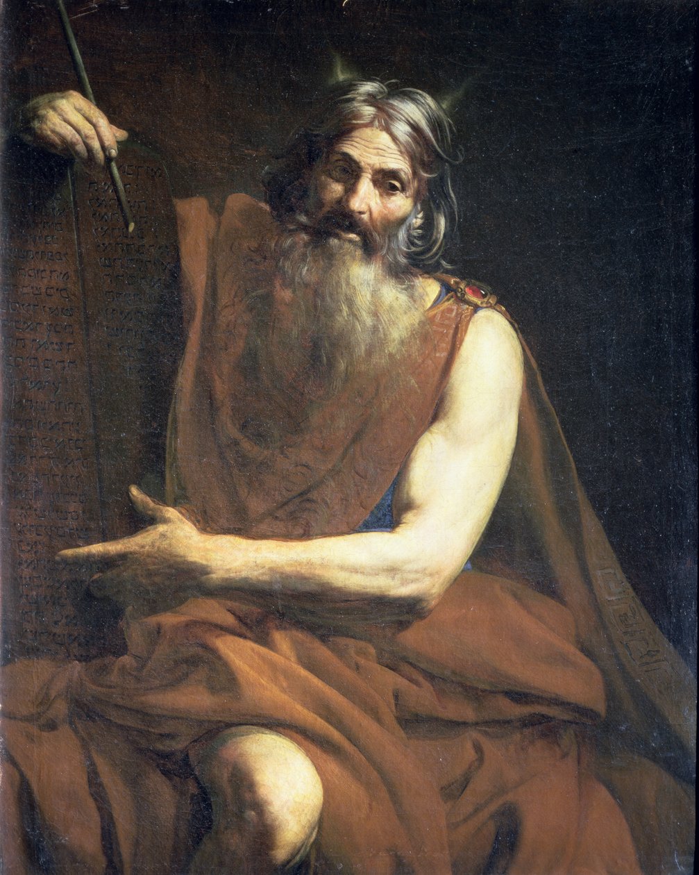Yasa Levhaları ile Musa, c.1627-32 by Valentin de Boulogne