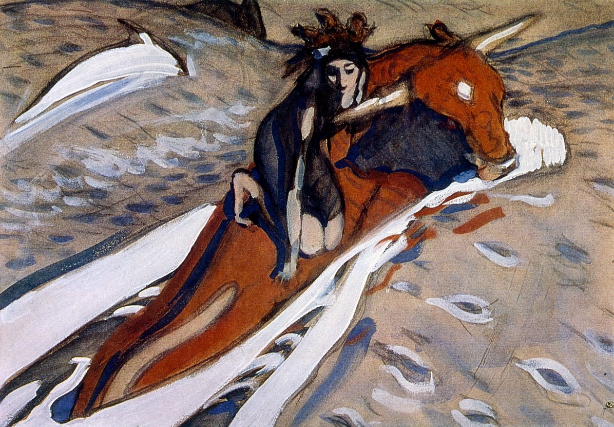 Europa 1910'un Valentin Serov tarafından kaçırılması by Valentin Aleksandrovich Serov