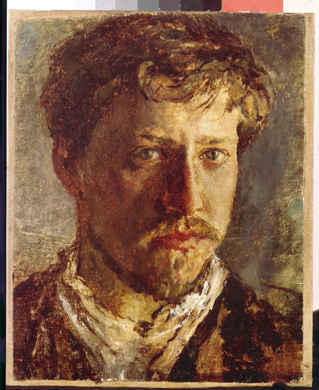 Otoportre. (Kendi Portresi). Valentin Aleksandroviç Serov (1865-1911), tuval üzerine yağlı boya, yaklaşık 1880. Rus sanatı by Valentin Aleksandrovich Serov