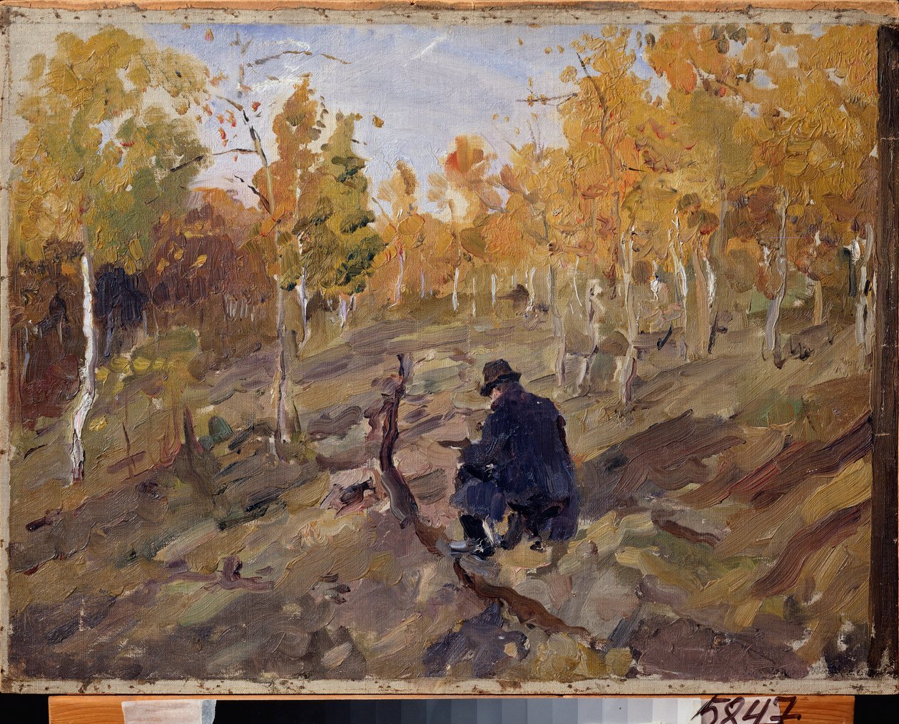 Constantin Korovin (Konstantin Korovin) (1861-1939) iş başında. Valentin Aleksandroviç Serov