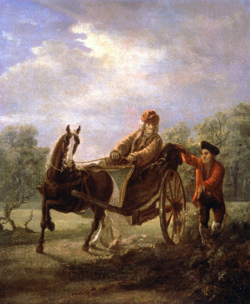 Bir arabada Voltaire, yak. 1770-1775 (resim) by Valentin Aleksandrovich Serov
