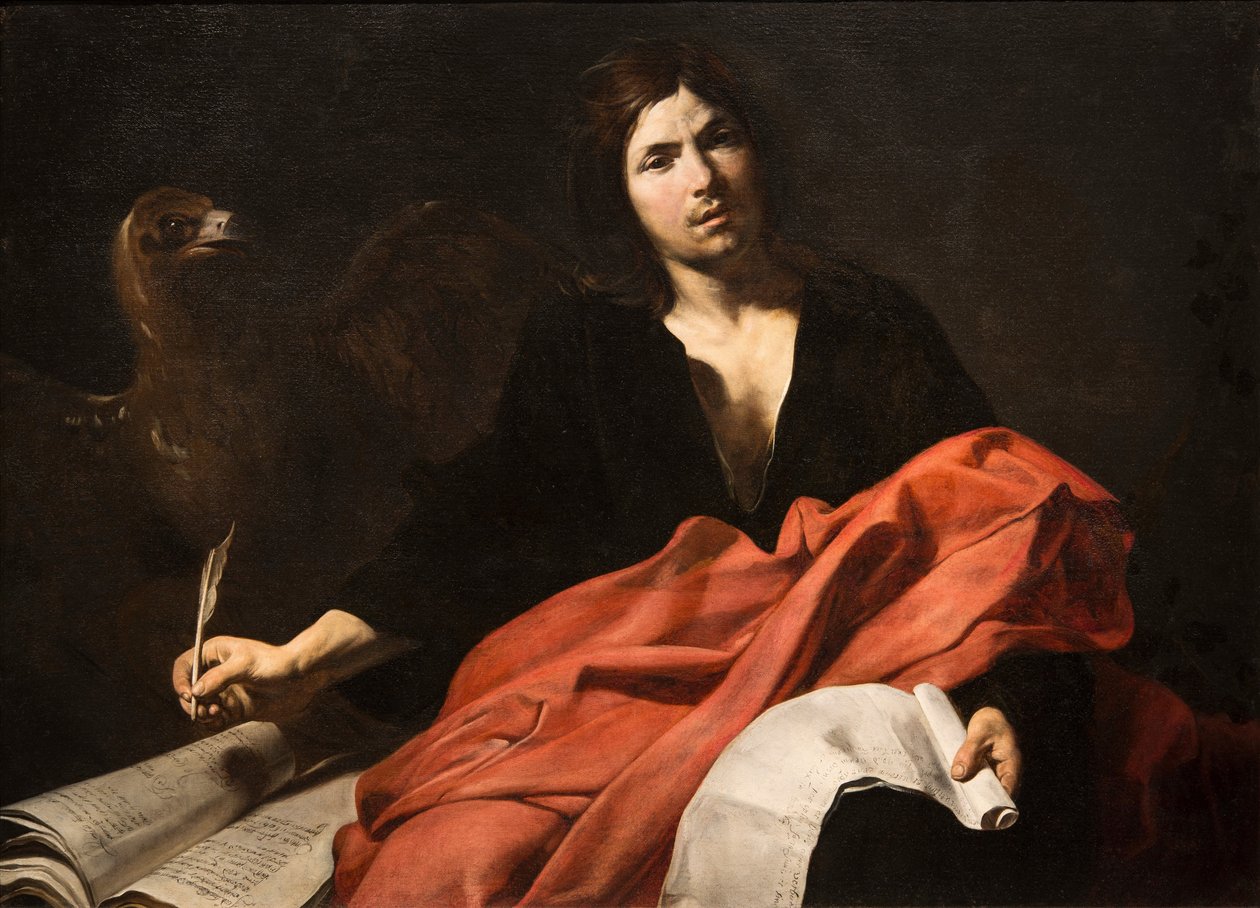 Aziz John the Evangelist, Valentin de Boullogne (1591-1632). Tuval üzerine yağlıboya by Valentin de Boulogne