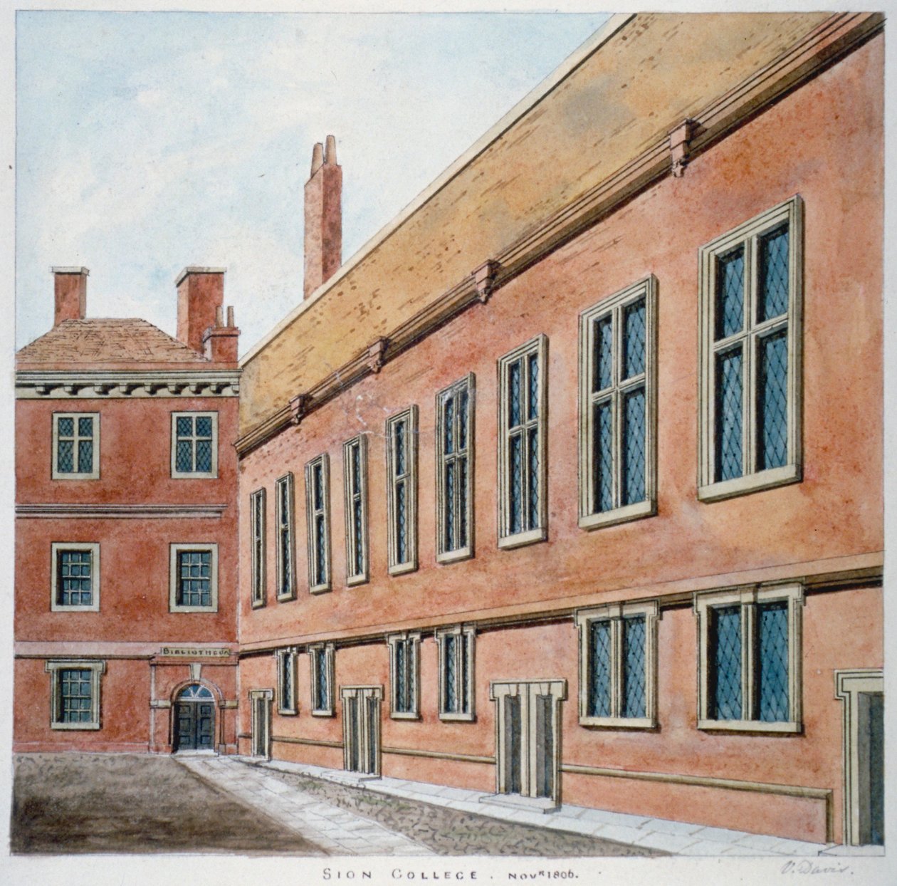 Sion Koleji, Londra Şehri, 1806 by Valentine Davis