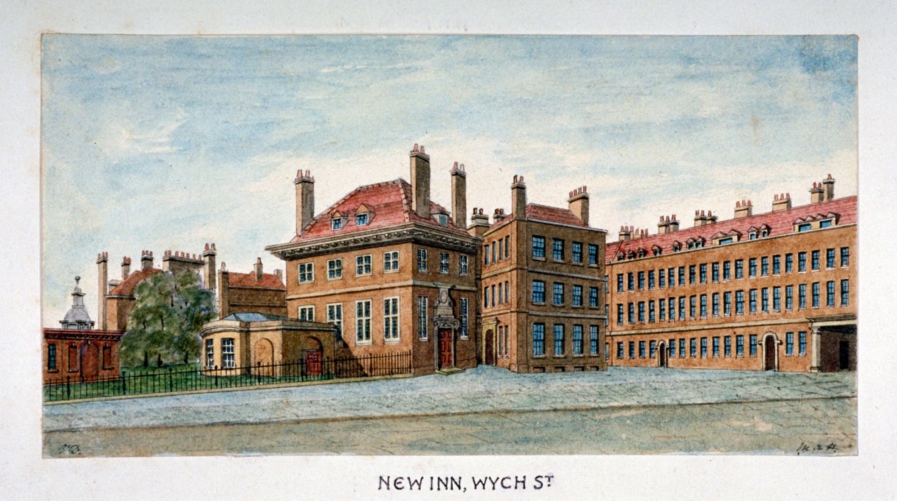 New Inn on Wych Street, Westminster, Londra, c1800 by Valentine Davis
