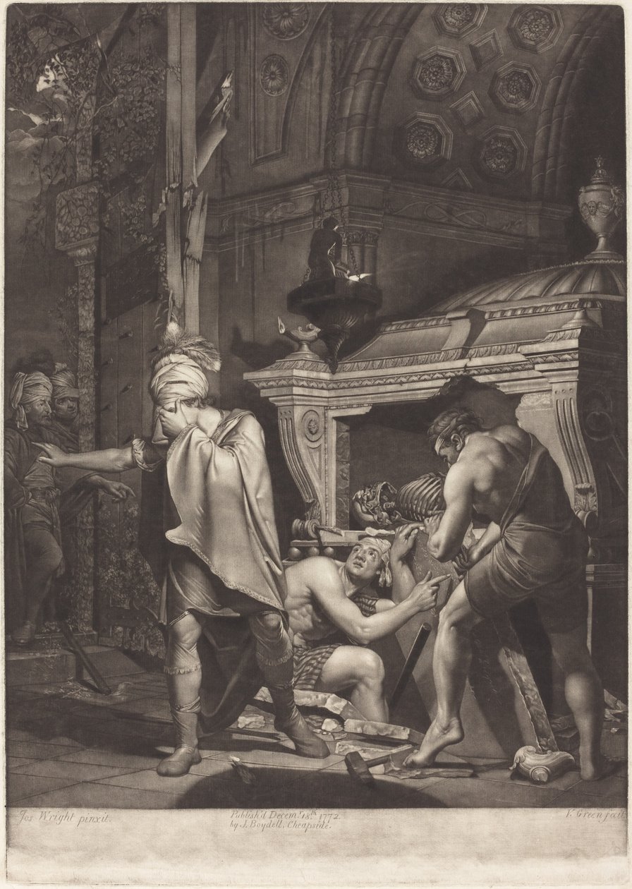 Miravan Atalarının Mezarını Açma, 1772. by Valentine Green