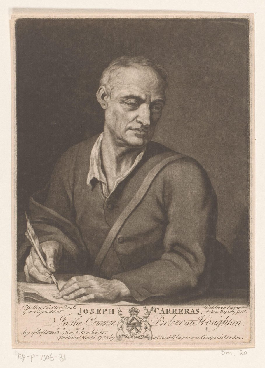 Portret van Joseph Carreras by Valentine Green