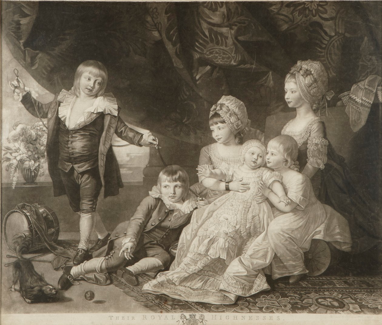 Prenses Augusta, Prenses Elizabeth, Prens Ernest, Prens Augustus, Prens Adolphus ve Prenses Mary by Valentine Green
