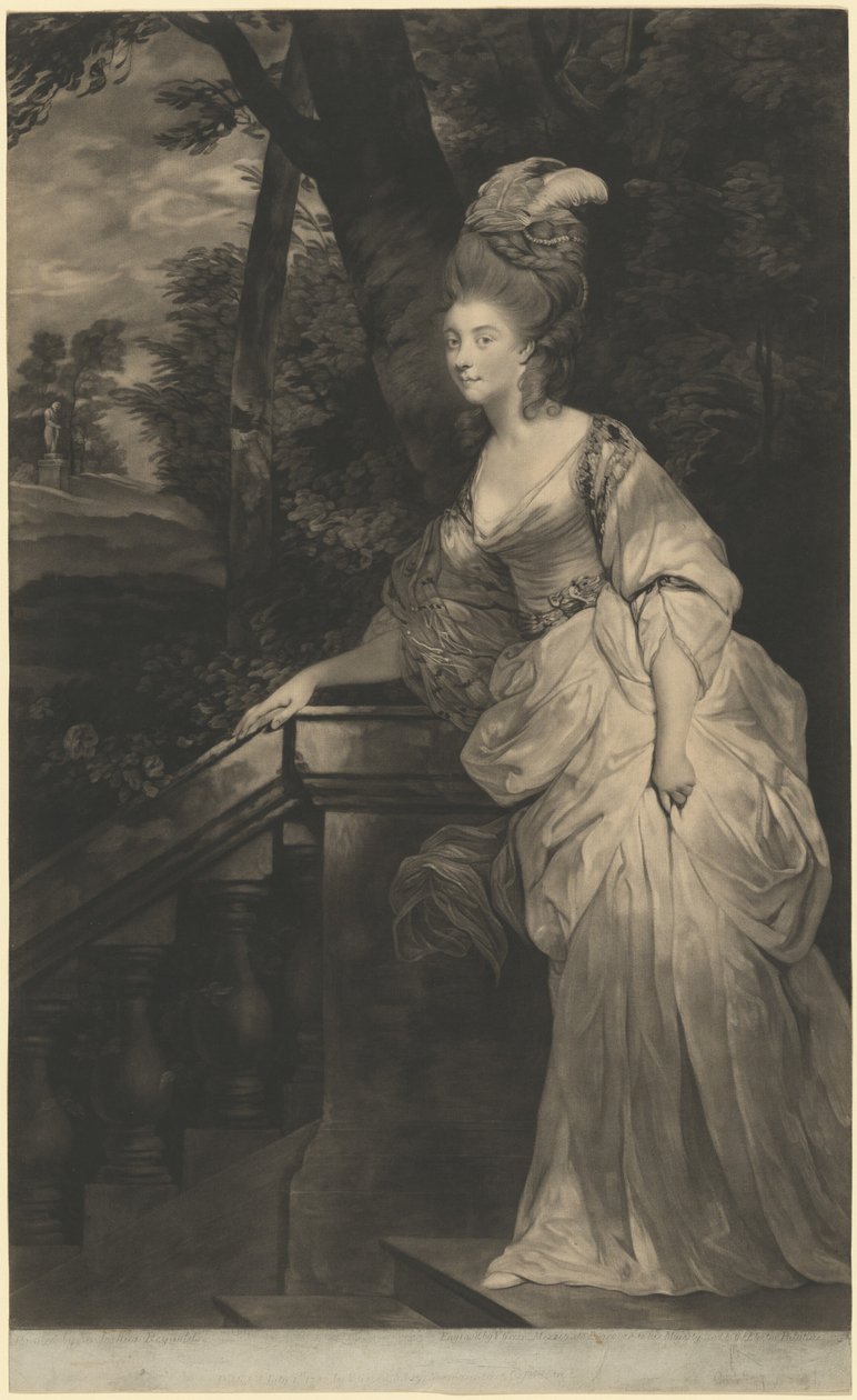 Georgiana (Spencer), Devonshire Düşesi by Valentine Green after Sir Joshua Reynolds