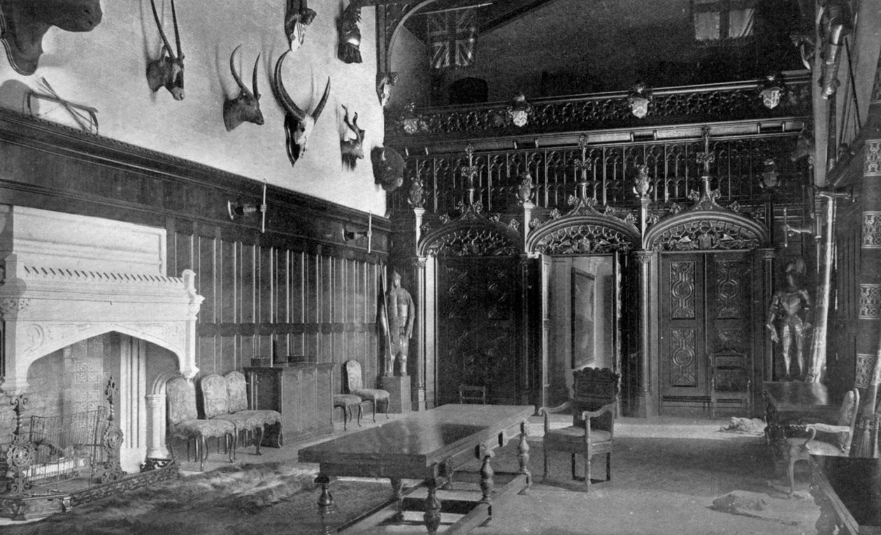 Yemek salonu, Newstead Manastırı, Nottinghamshire, 1924-1926 by Valentine and Sons Ltd