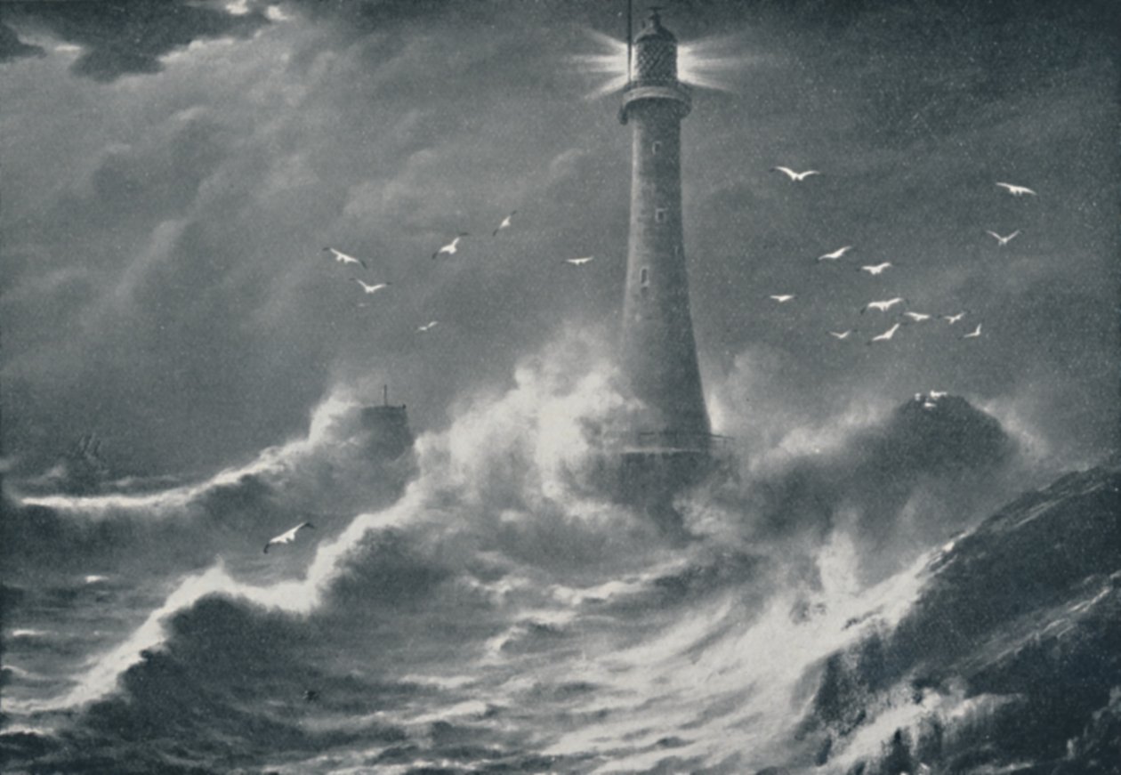 Eddystone Deniz Feneri, 1910 by Valentine and Sons Ltd