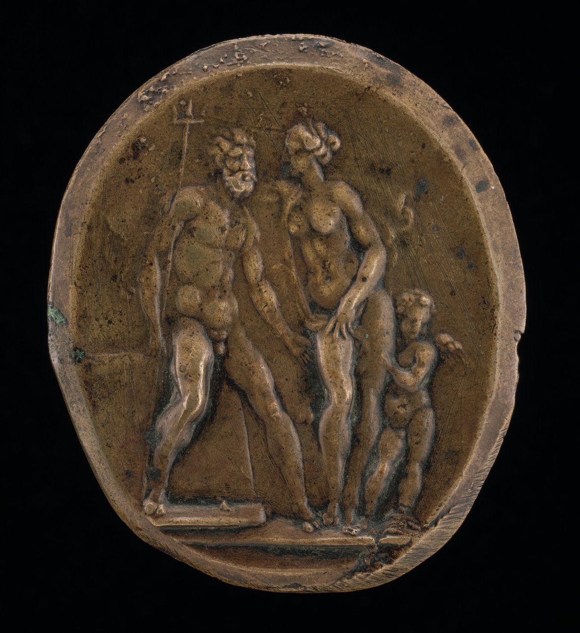 Neptün, Amphitrite ve Aşk Tanrısı. by Valerio Belli