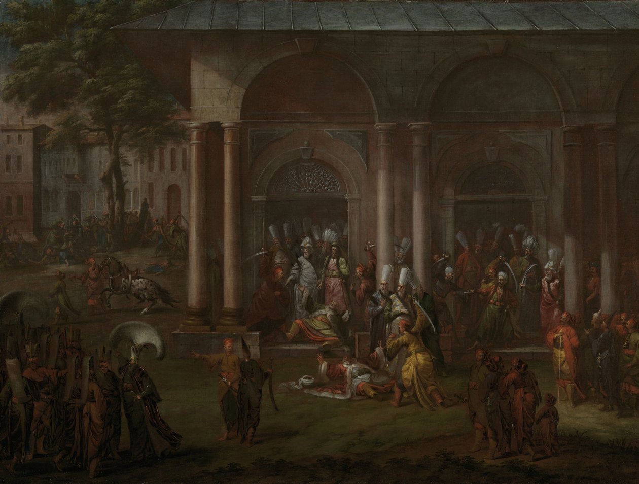Patrona Halil ve Asi Yoldaşlarının Öldürülmesi by Vanmour