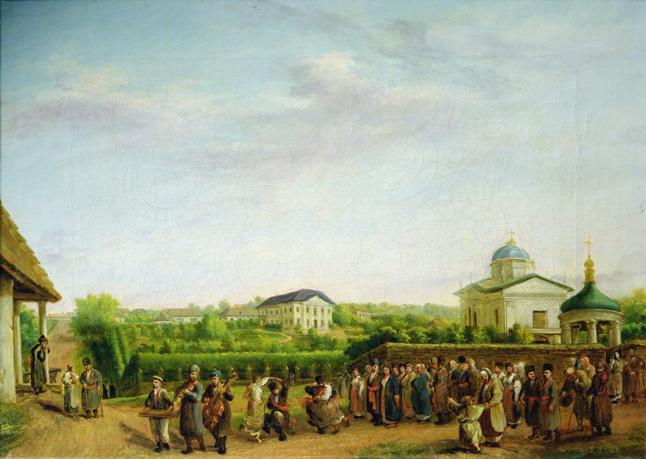 Kır düğünü by Vasili Andreevich Tropinin