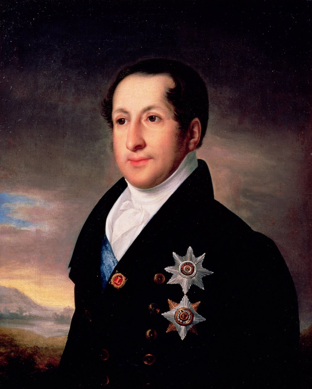 Portrait of Prince Sergej Golitsyn (1774-1859), post 1828  by Vasili Andreevich Tropinin