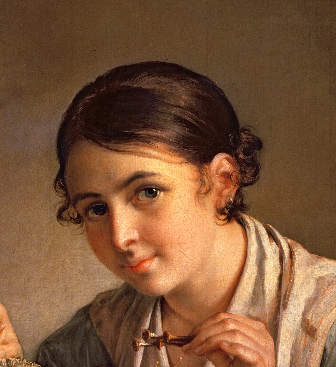 Dantelci, 1823 (41740 detayı) by Vasili Andreevich Tropinin