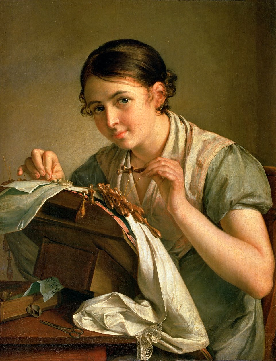 Dantelci, 1823 by Vasili Andreevich Tropinin