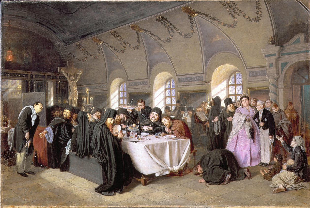 Yemekhane, 1865-76 by Vasili Grigorevich Perov