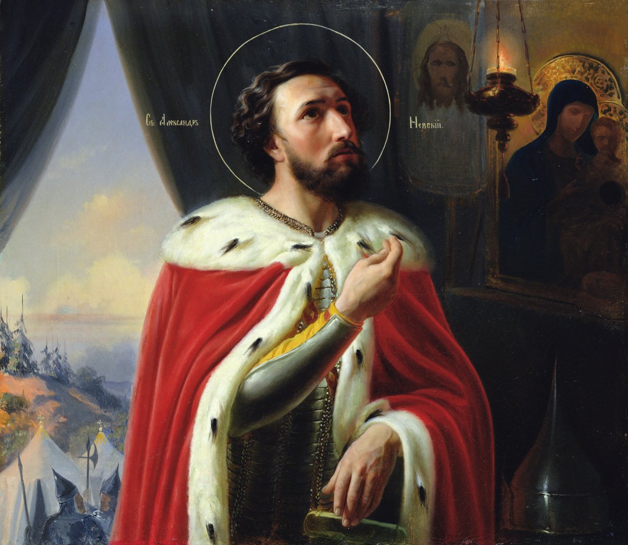 Alexander Nevsky, Novgorod Dükü, Vladimir Büyük Dükü by Vasili Kuzmich Shebuev