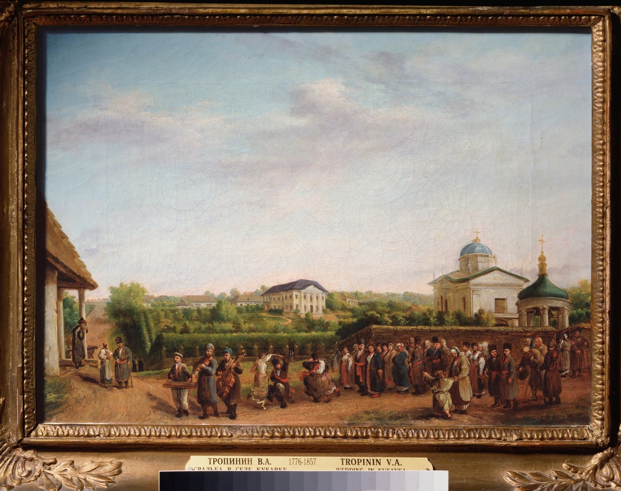 Noce dans le village de Kukavka (Ukrayna) (Kukavka Köyünde Düğün) - Tablo Vasili Andreyevich Tropinin (Vassili Tropinin) (1776-1857), tuval üzerine yağlı boya, yaklaşık 1810, Rus sanatı by Vasili Andreevich Tropinin