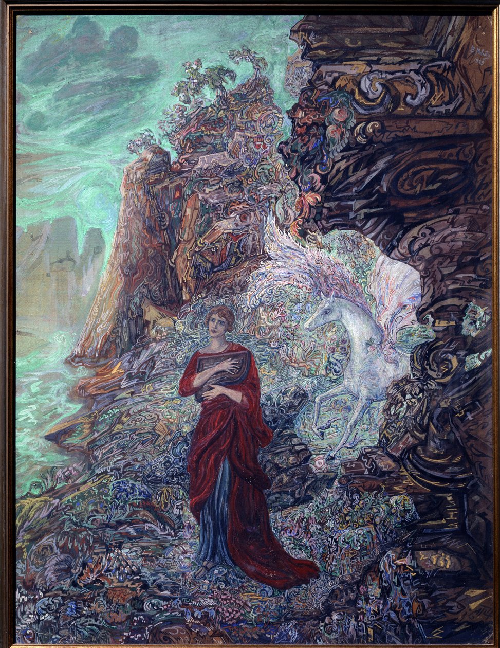 Sappho ve Pegasus by Vasili Dmitrievich Millioti