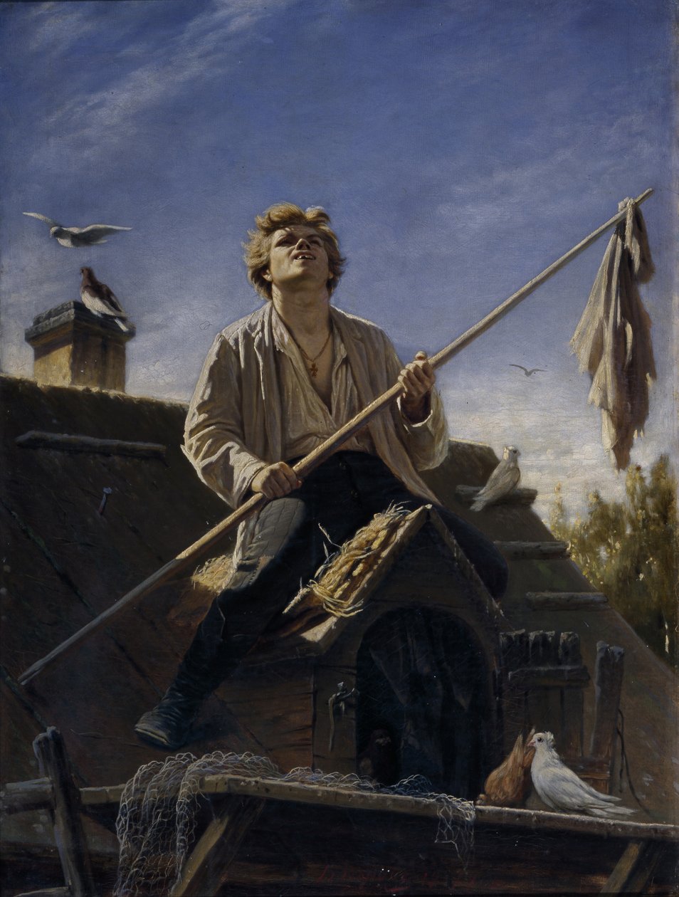 Bir güvercin meraklısı, 1874 by Vasili Grigorevich Perov