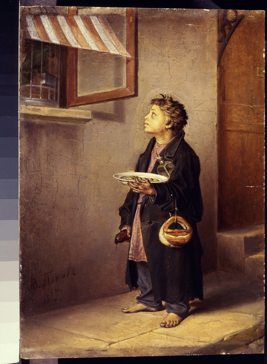 Perov papağanı izleyen bir Çırak, Vasili Grigoryevich (1834-1882) by Vasili Grigorevich Perov