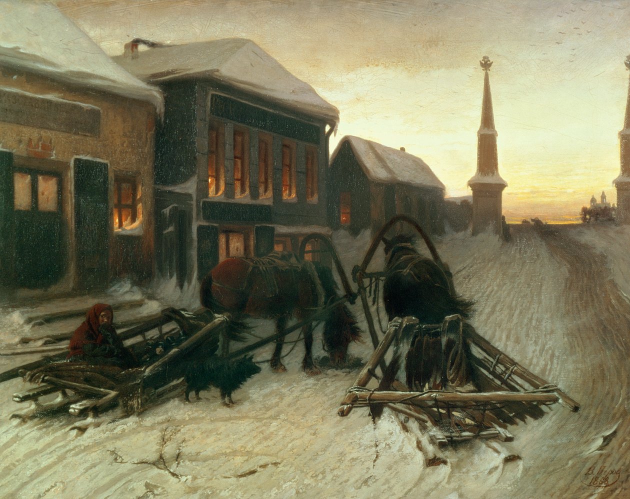 Şehir Kapılarındaki Son Taverna by Vasili Grigorevich Perov
