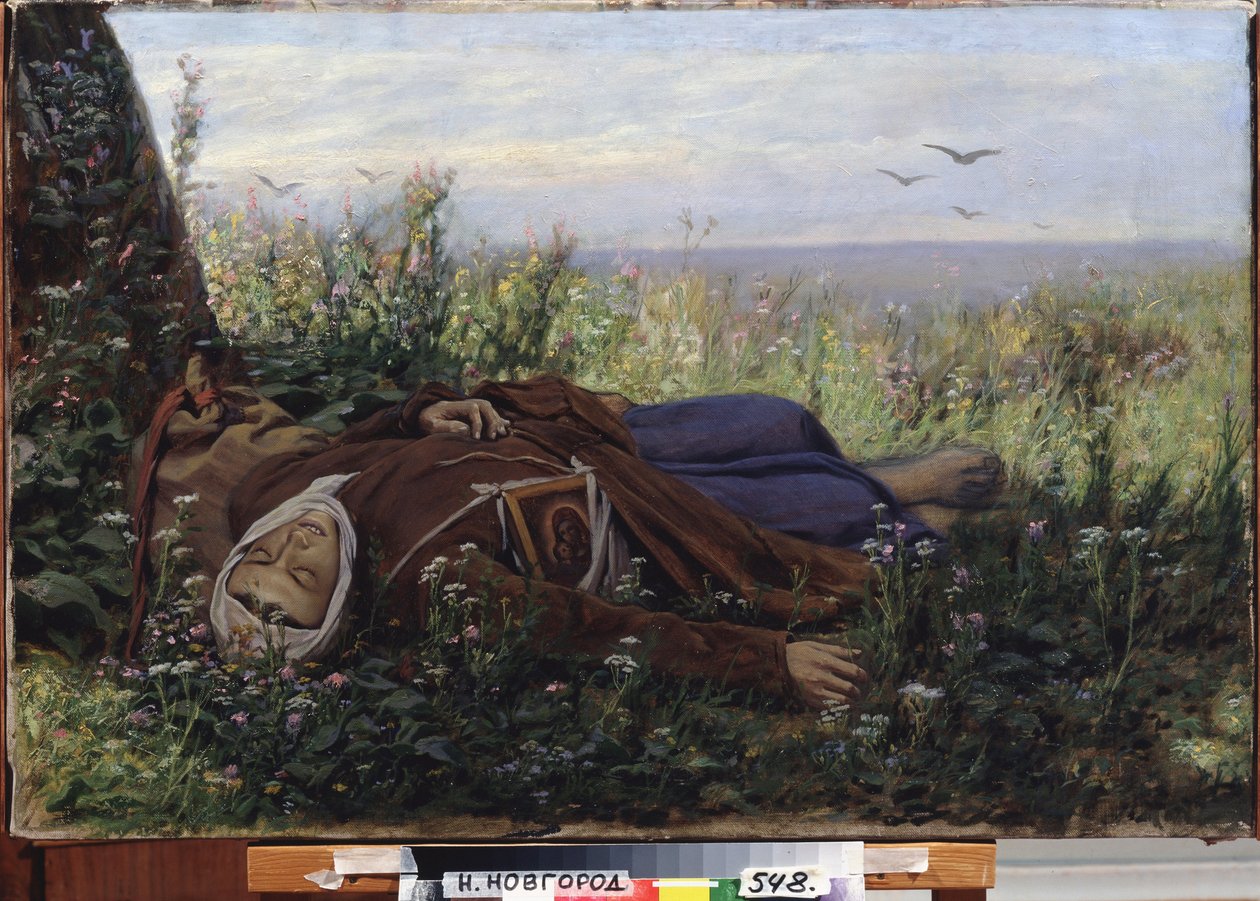 Tarlada bir hacı. Vasily (Vasily) Grigoryevich Perov