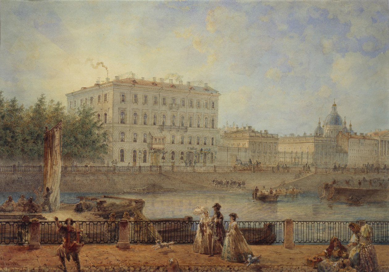 St.Petersburg. Fontanka Nehri ve Derzhavin Evi