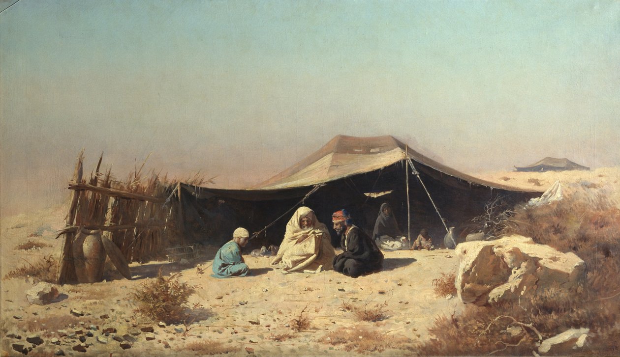 Araplar çölde. Kuran Çalışması by Vasili Vasilievich Vereshchagin