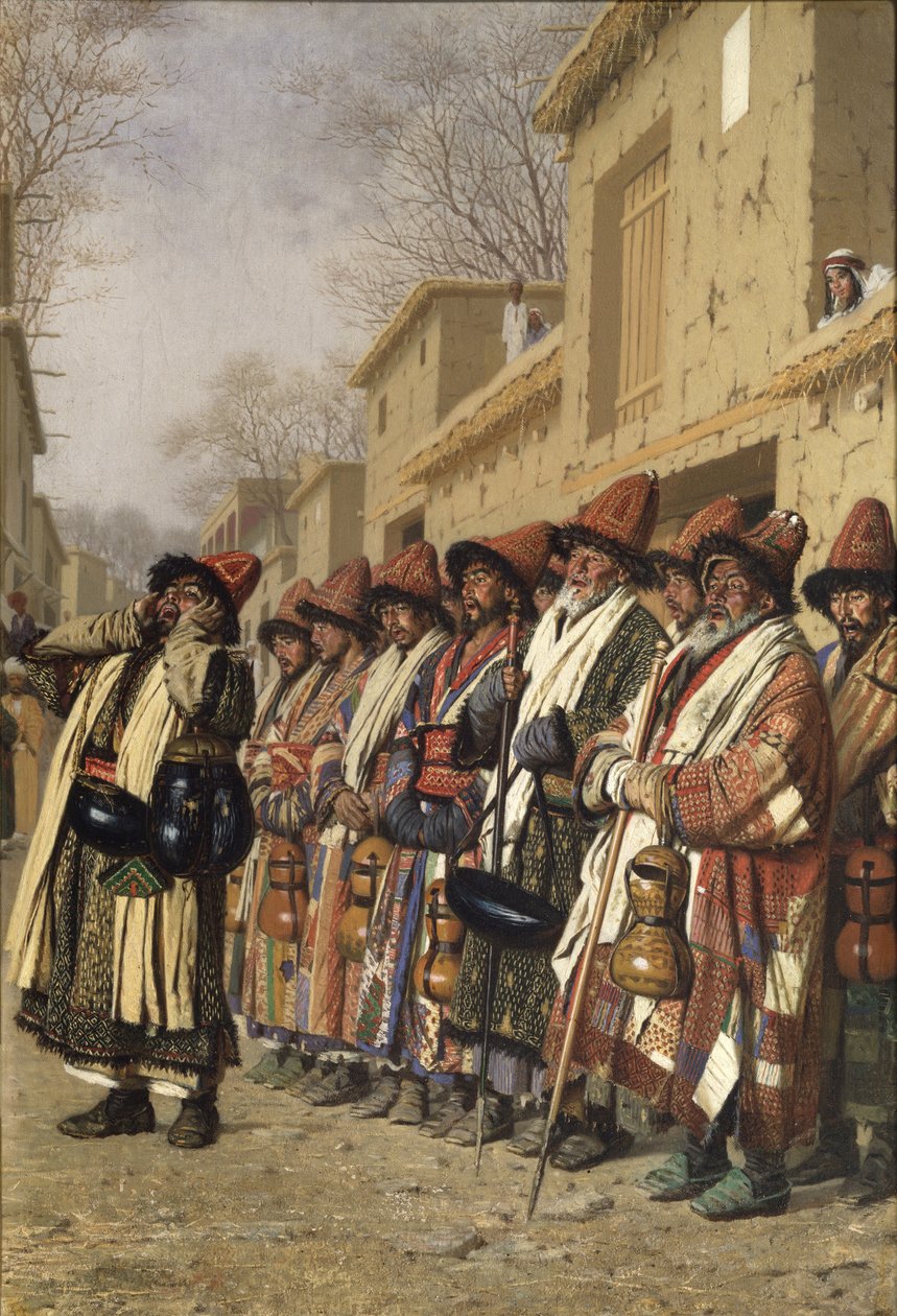 Taşkent'te Sadaka Dilen Derviş Korosu, 1870 by Vasili Vasilievich Vereshchagin