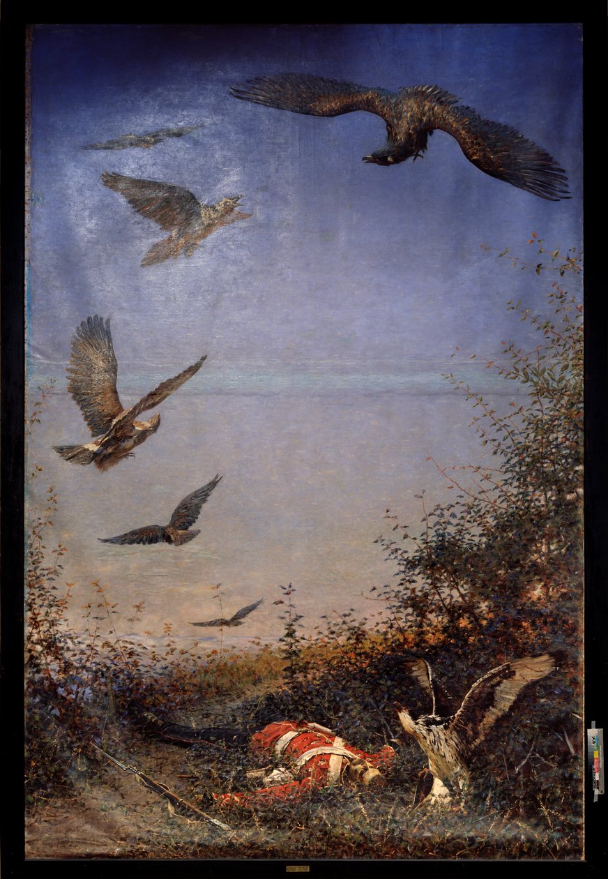 Unutulmuş Bir Asker - Tablo Vasili Vasilyevich Vereshchagin (Vassili Vereshchagin) (1842-1904), tuval üzerine yağlı boya by Vasili Vasilievich Vereshchagin